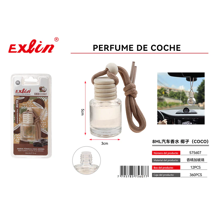 Perfume para Auto Aroma Zumo de Coco (8 ml) 1