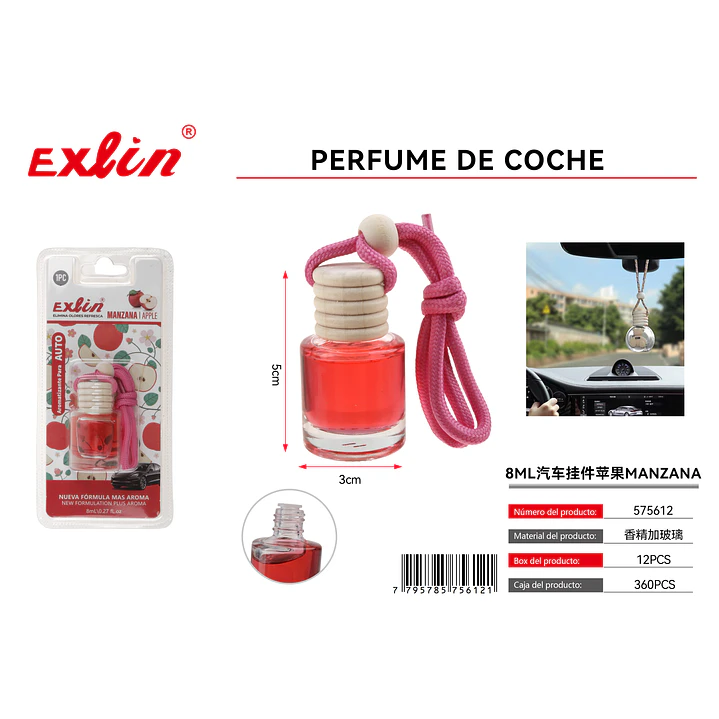 Perfume para Auto Aroma Manzana 8ml 1