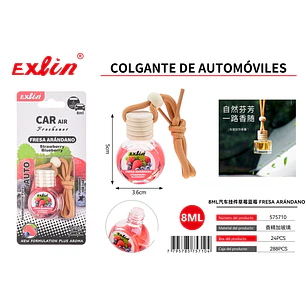 Ambientador para coche con aroma a arándanos, 8 ml.