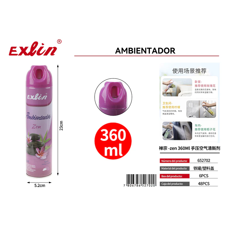 Ambientador y Desodorante Ambiental Zen 360 ml 1