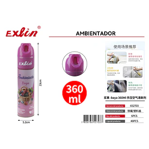 Ambientador Desodorante Ambiental Baya 360 ml