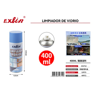Limpiavidrios en Aerosol Exlin 400ml