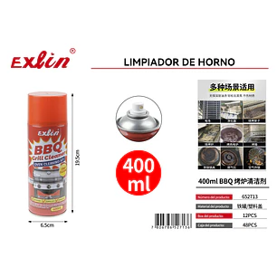 Limpiador de Parrillas en Aerosol Exlin 400ml