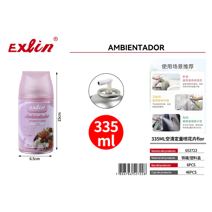 Ambientador Spray Diseño Floral 335 ml 1
