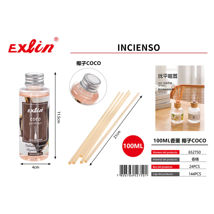 Esencia Ambiental Coco Perfumado  100 ml – Aroma Tropical y Relajante 1