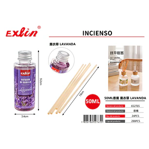 Difusor de Aroma a Lavanda con Varillas 50 ml