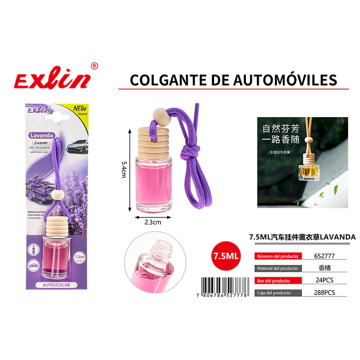 Colgante Aromatizante para Auto Lavanda 7,5 ml 1