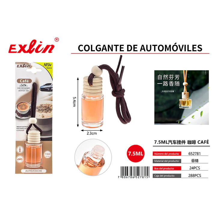 Aromatizante Colgante para Auto Aroma Café 7,5 ml 1