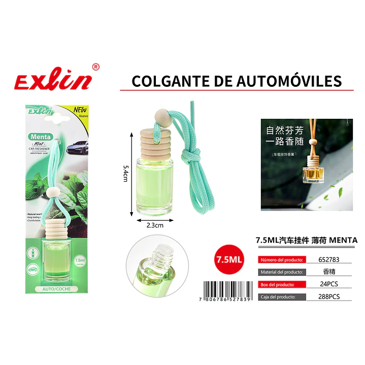 Colgante de Coche de Menta (7.5 ml) – Ambientador Premium 1