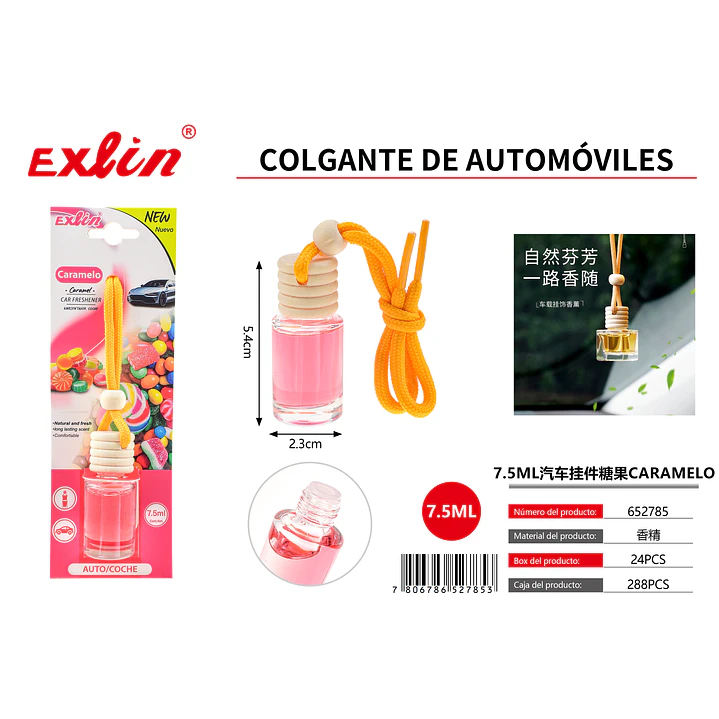 Ambientador para Coche Dulce Caramelo (7,5 ml) – Fragancia Intensa y Duradera 1