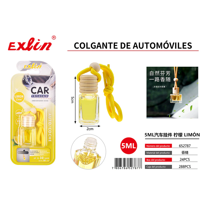 Aromatizante para Auto Aroma Limón Premium 5 ml 1