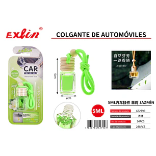 Colgante para Auto Aroma Jazmín (5 ml) – Frescura Natural en Cada Viaje