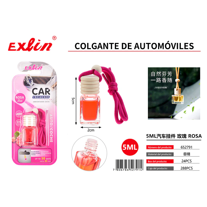 Aromatizante para Auto Aroma Rosa (5 ml) 1