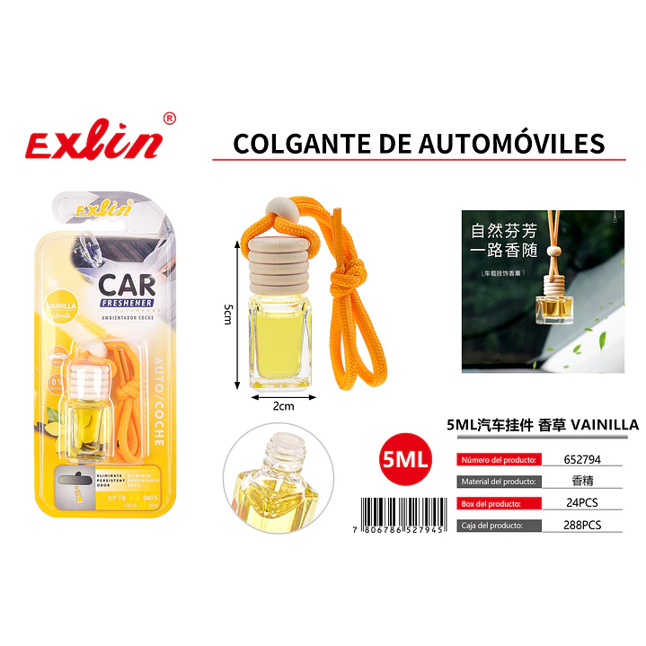 Aromatizante para Auto Aroma vainilla  (5 ml) 1