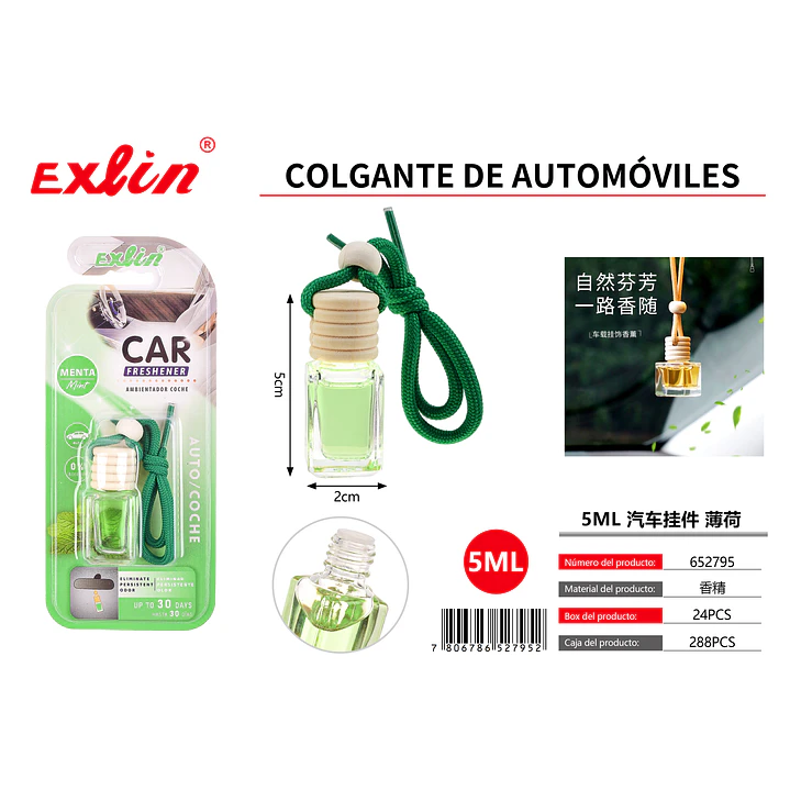 Aromatizante para Auto Aroma menta  (5 ml) 1
