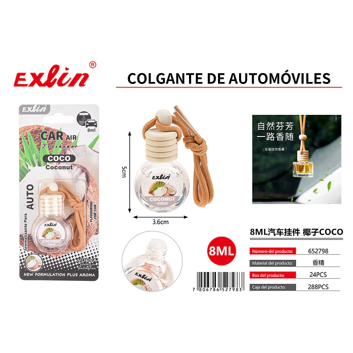 Aromatizante para Auto Aroma COCO   (8 ml) 1