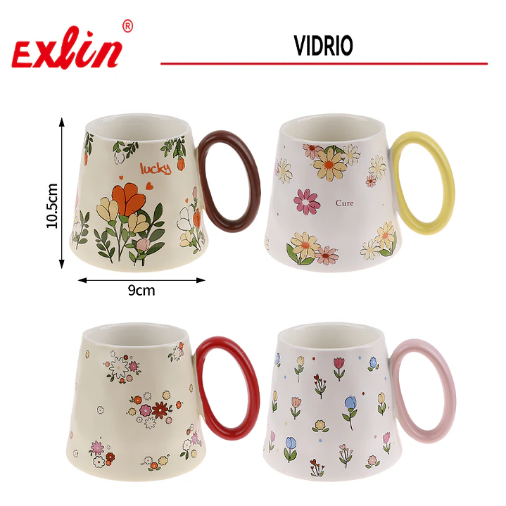 Taza con dibujos de flores 1