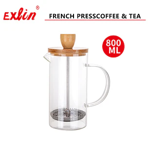 Prensa Francesa con Tapa de madera -800ml