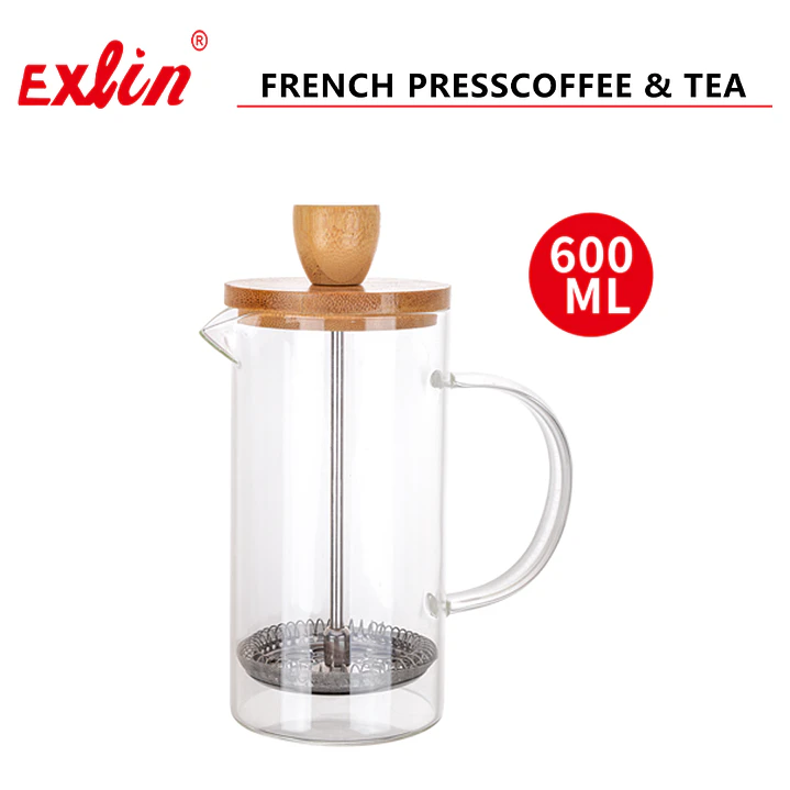 Prensa Francesa con Tapa de madera - 600ml 1