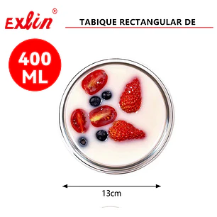 Hermetico de vidrio redondo - 400ml
