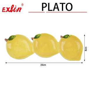 Plato de Cerámica Diseño de Limón