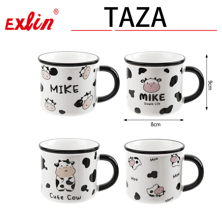 Taza de Cerámica Vaquita Estilo Enlozada Vintage – 350 ml 1