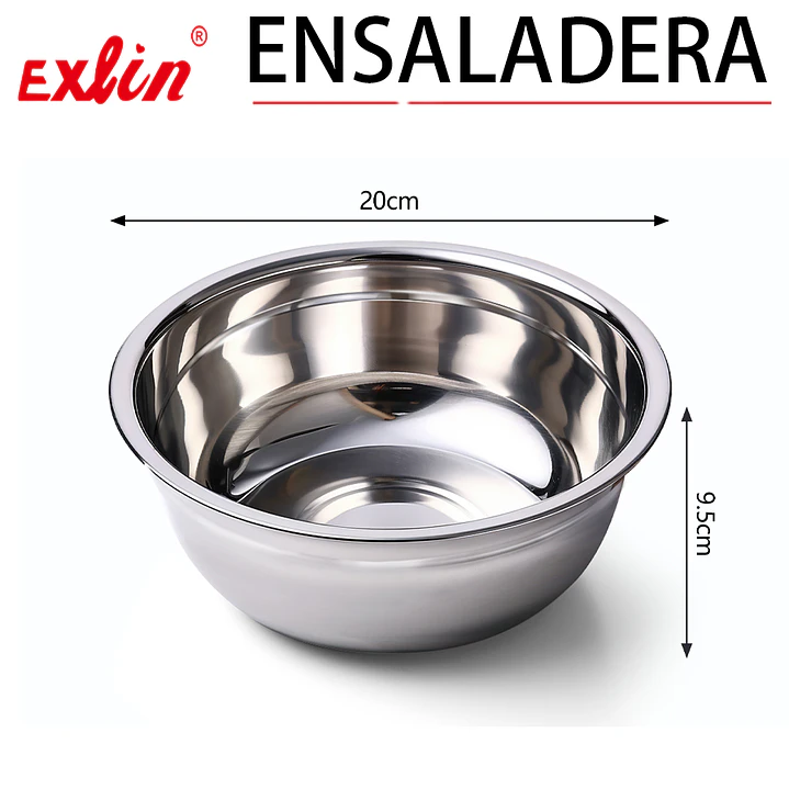 Ensaladera de Acero Inoxidable Tipo Bowl – 20 cm 1
