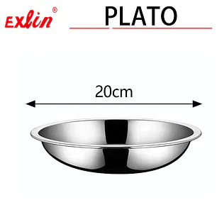 Plato Hondo de Acero Inoxidable para Camping y Hogar – 20 cm