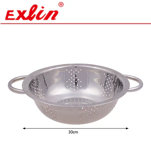 Colador de Acero Inoxidable con Asas para Pastas y Verduras – 30 cm