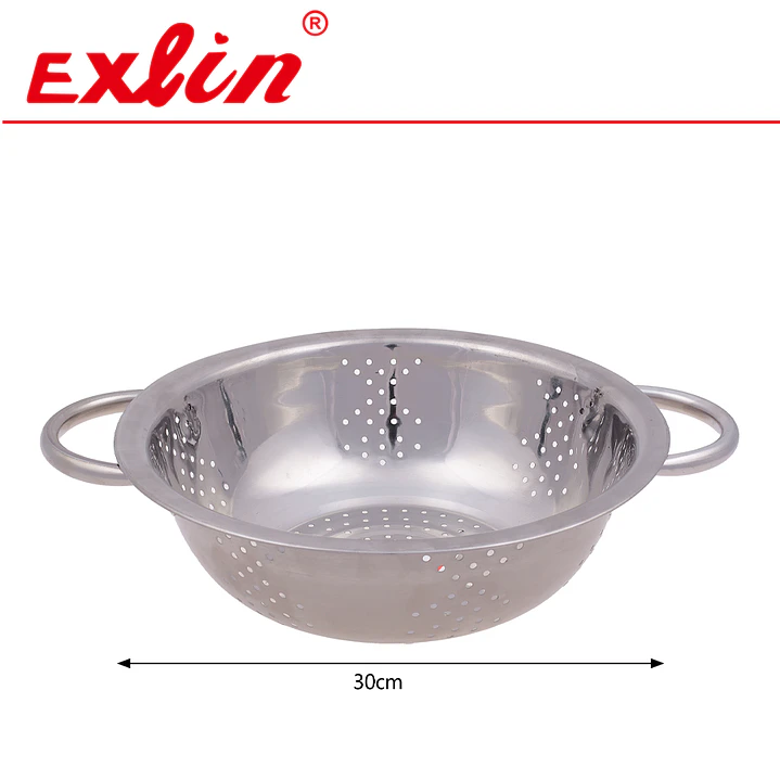 Colador de Acero Inoxidable con Asas para Pastas y Verduras – 30 cm 1