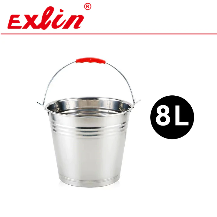 Balde de Acero Inoxidable Industrial con Mango Ergonómico – 8 Litros 1