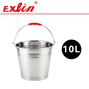 Balde de Acero Inoxidable Industrial con Mango Ergonómico – 10 Litros