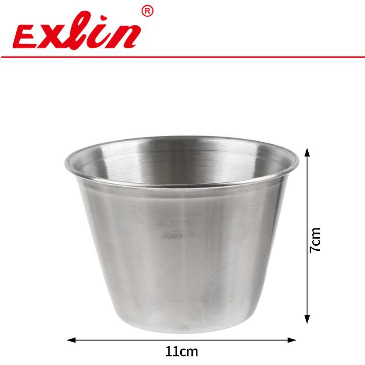 Pocillo Salsero de Acero Inoxidable Grande 11 x 7 cm - 300ml 1