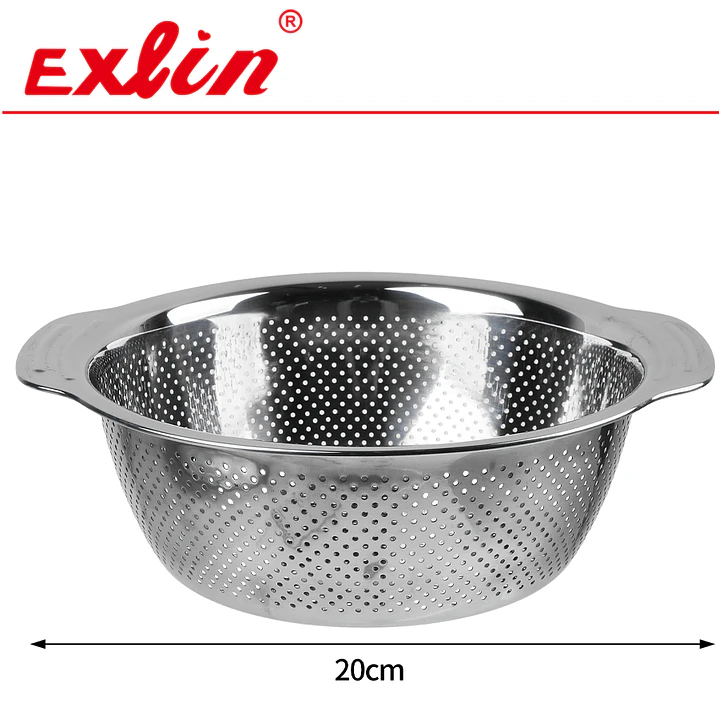 Colador Escurridor de Acero Inoxidable con Asas – 20 cm 1