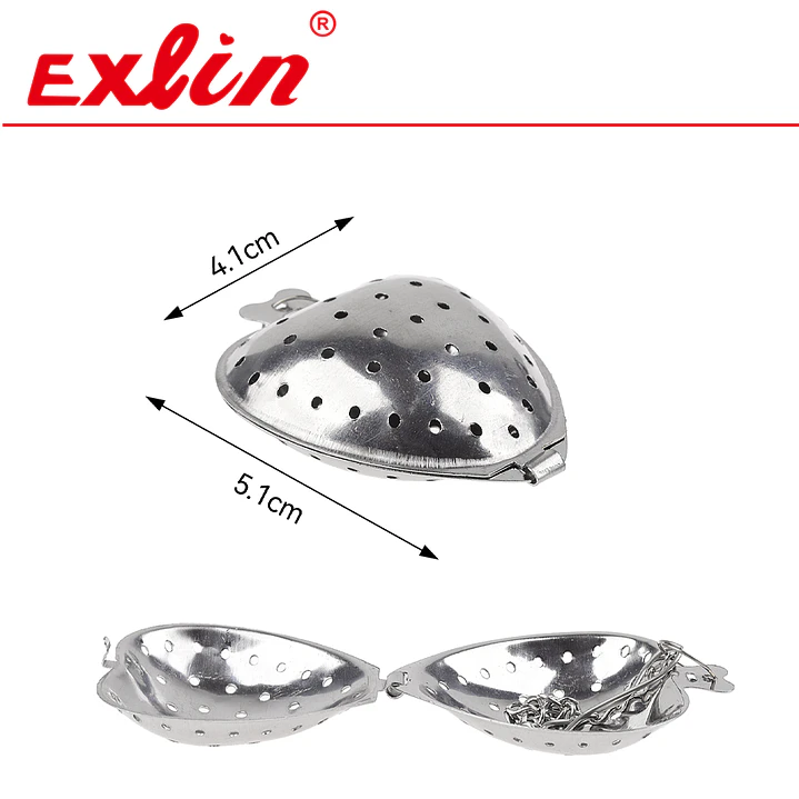 Infusor de Té con Forma de Corazón de Acero Inoxidable – 5.1 x 4.1 cm 1