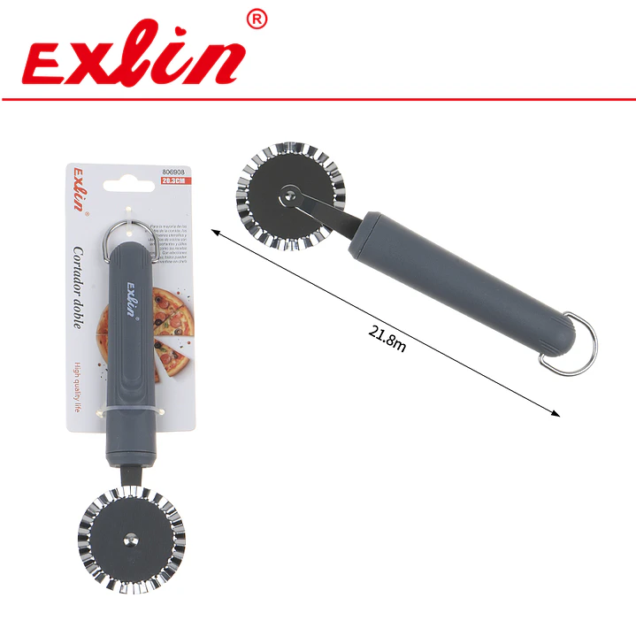 Cortador de Masa Rueda Dentada de Acero Inoxidable – 21.8 cm 1