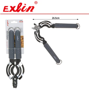 Abrelatas Multifuncional Manual de Acero Inoxidable Profesional – 26.5 cm