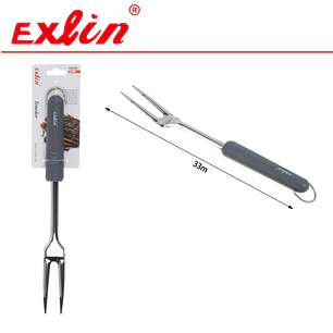 Horquilla de Acero Inoxidable para Carne y Asados - 33 cm