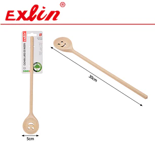 Pala de Madera para Cocina con Cara Feliz- 30 cm