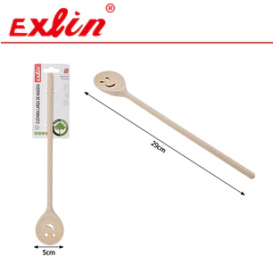Pala de Madera para Cocina con Cara Feliz- 29 cm