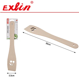 Espátula de Madera con Diseño Cerezas Caladas - 30 cm