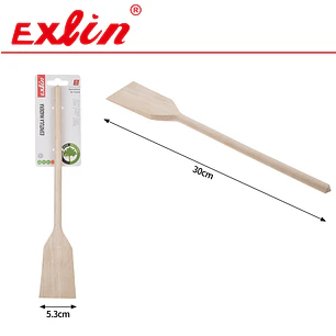 Espátula Plana de Repostería y Cocina de Madera - 30 cm