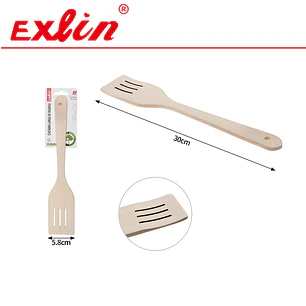 Pala de Madera Calada con Ranuras - 30 cm