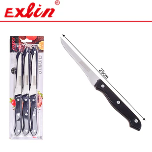 Set de Cuchillos de Carne Dentados 6 Piezas - 23 cm
