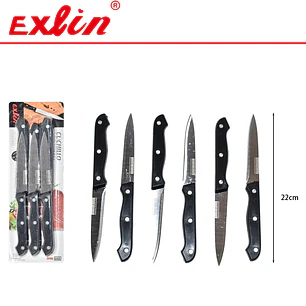Set de Cuchillos de Cocina Lisos 6 Piezas - 22 cm 