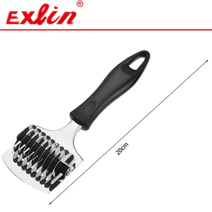 Rodillo Cortador de Pastas y Tallarines de Acero Inoxidable - 20 cm