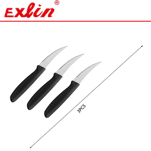 Set de Cuchillos de Cocina Multiuso 3 Piezas de Acero Inoxidable