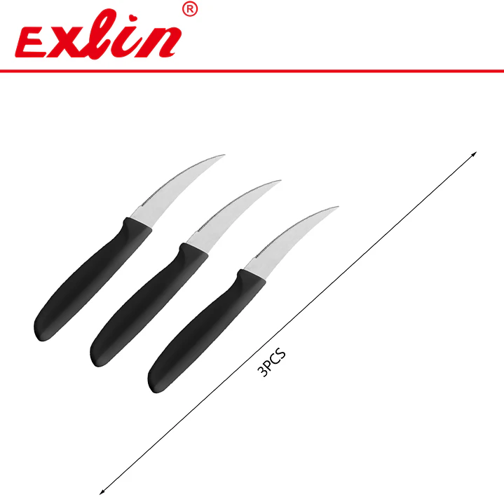 Set de Cuchillos de Cocina Multiuso 3 Piezas de Acero Inoxidable 1