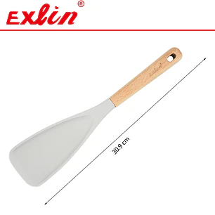Pala de Repostería y Cocina con Mango de Madera de Silicona - 30.9cm 
