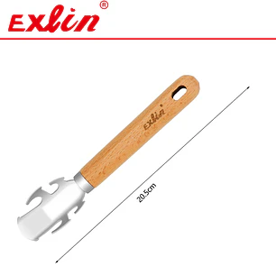 Limpiador de Escamas de Acero Inoxidable con Mango de Madera - 20.5cm